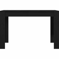 vidaXL Eettafel 120x60x76 cm spaanplaat zwart eikenkleurig