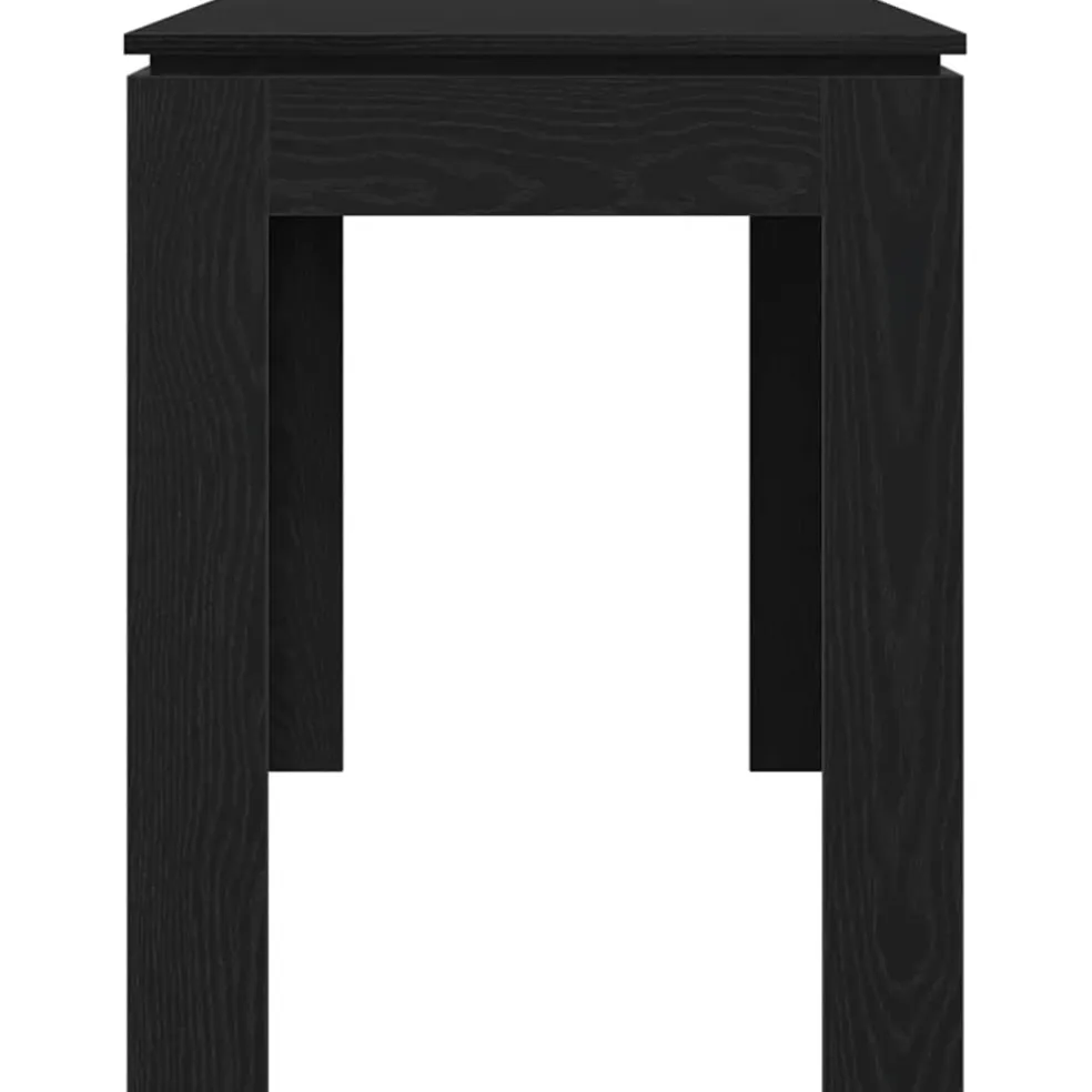 vidaXL Eettafel Zwart Eiken 120x60x76 cm Bewerkt Hout
