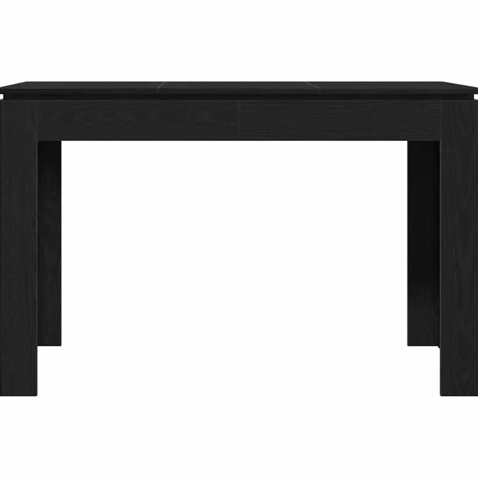 vidaXL Eettafel Zwart Eiken 120x60x76 cm Bewerkt Hout