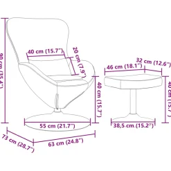 vidaXL Egg Chair met Voetsteun Zwart Fluweel