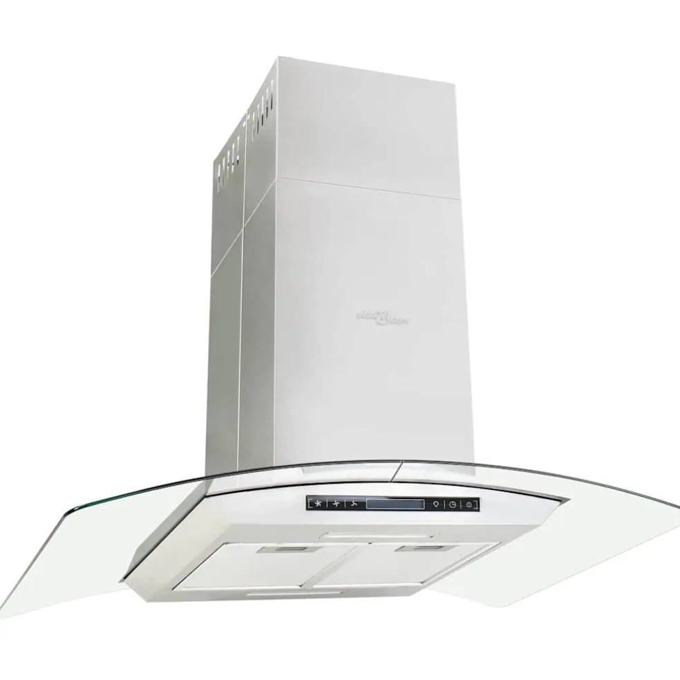 vidaXL Eilandafzuigkap LCD-scherm sensor 756 m³/u LED 90 cm