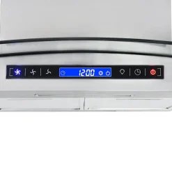 vidaXL Eilandafzuigkap LCD-scherm sensor 756 m³/u LED 90 cm