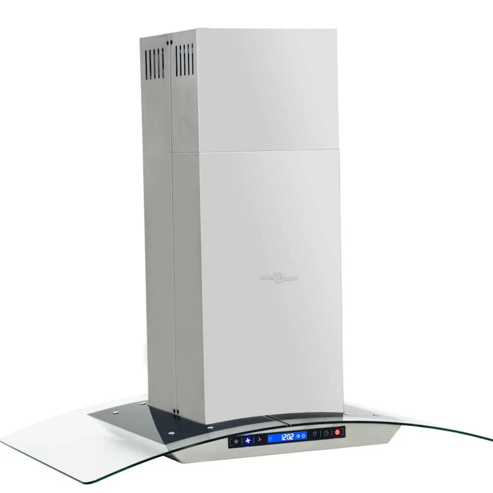 vidaXL Eilandafzuigkap LCD-scherm sensor 756 m³/u LED 90 cm