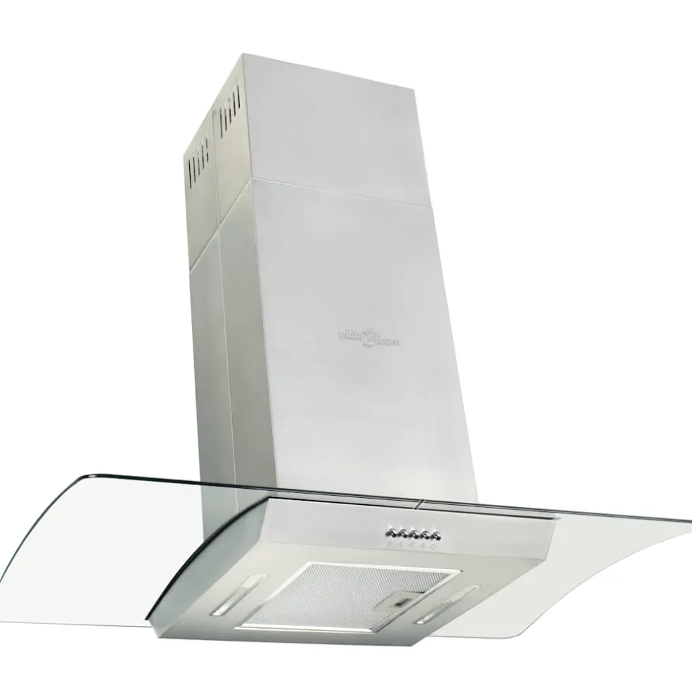 vidaXL Eilandafzuigkap 756 m³/u LED 90 cm roestvrij staal