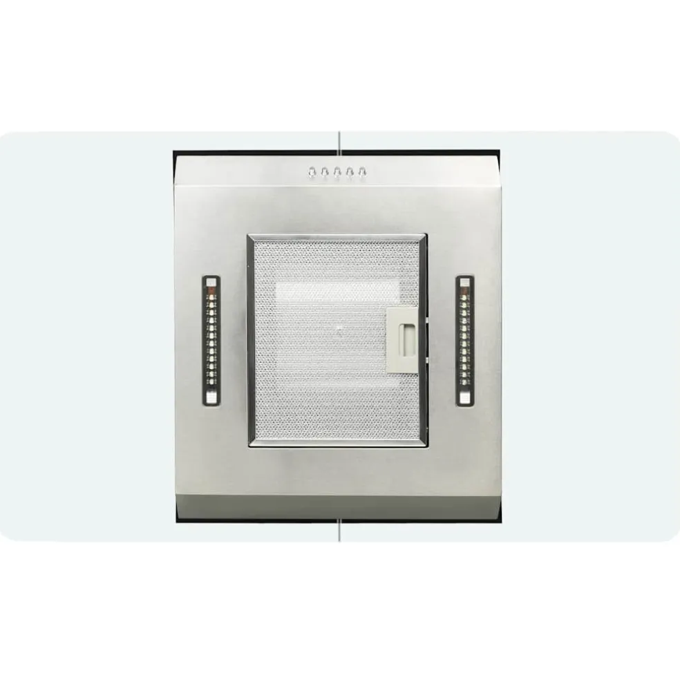 vidaXL Eilandafzuigkap 756 m³/u LED 90 cm roestvrij staal