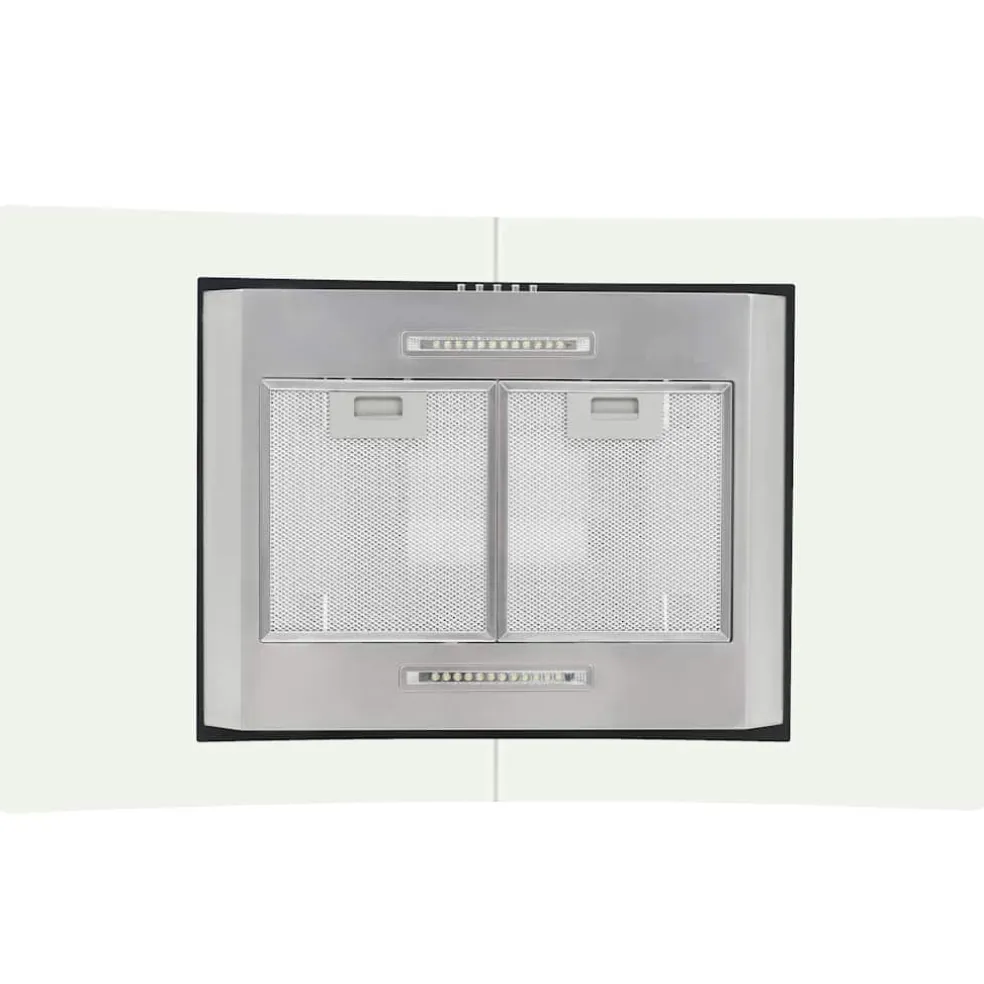 vidaXL Eilandafzuigkap 756 m³/u LED 90 cm roestvrij staal