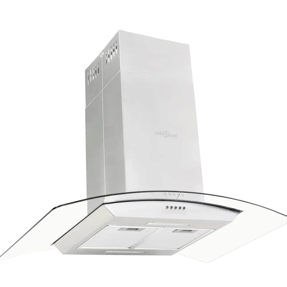 vidaXL Eilandafzuigkap 756 m³/u LED 90 cm roestvrij staal