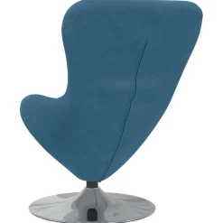 vidaXL Eivormige stoel Blauw Fluweel
