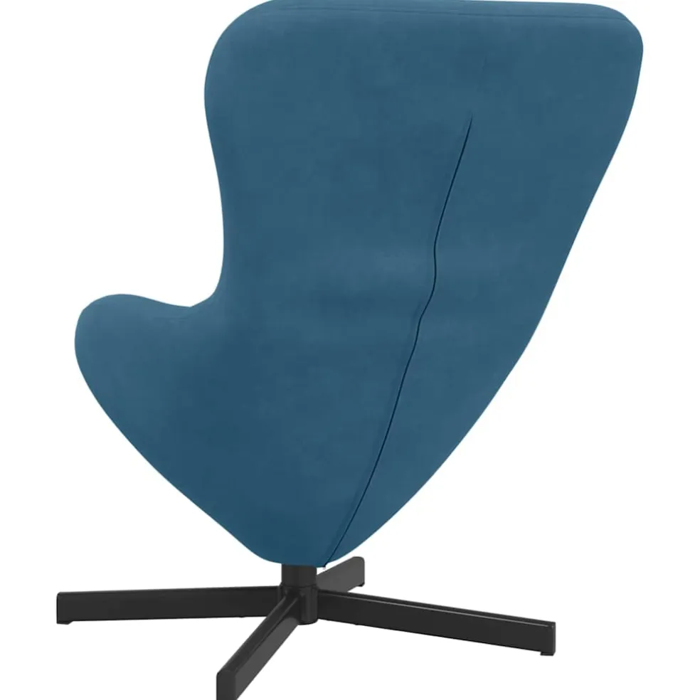 vidaXL Eivormige stoel Blauw 63 x 73 x 90 cm Fluweel