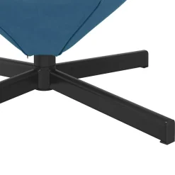 vidaXL Eivormige stoel Blauw 63 x 73 x 90 cm Fluweel