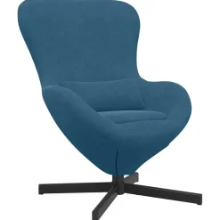 vidaXL Eivormige stoel Blauw 63 x 73 x 90 cm Fluweel