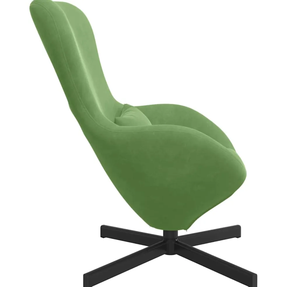 vidaXL Eivormige stoel Lichtgroen 63 x 73 x 90 cm Fluweel