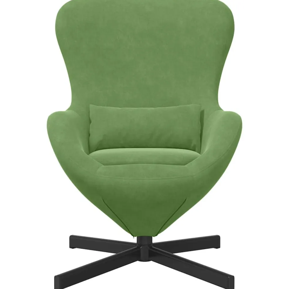 vidaXL Eivormige stoel Lichtgroen 63 x 73 x 90 cm Fluweel