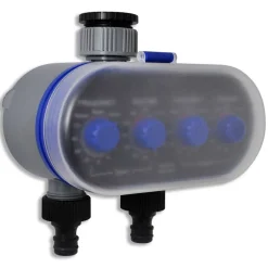 vidaXL Elektrische Irrigatie watertimer (2 uitgangen)