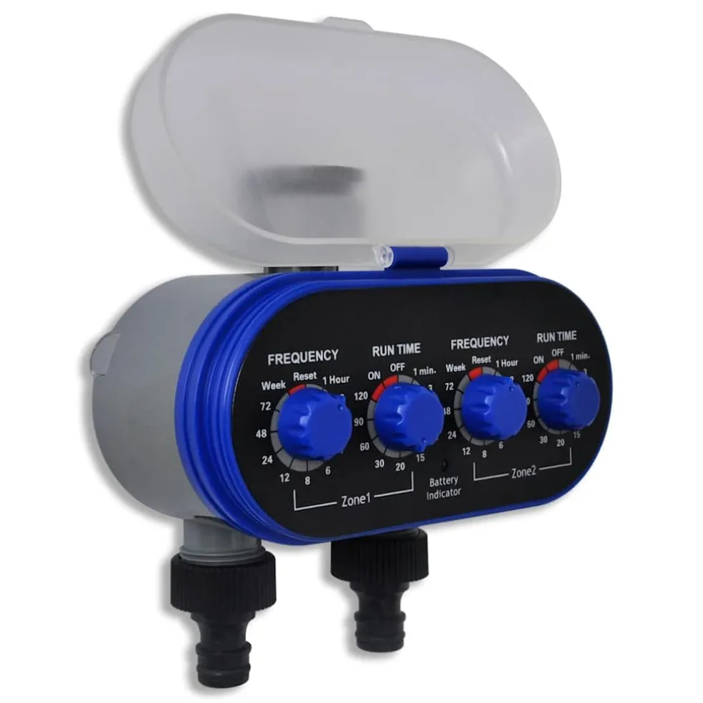 vidaXL Elektrische Irrigatie watertimer (2 uitgangen)