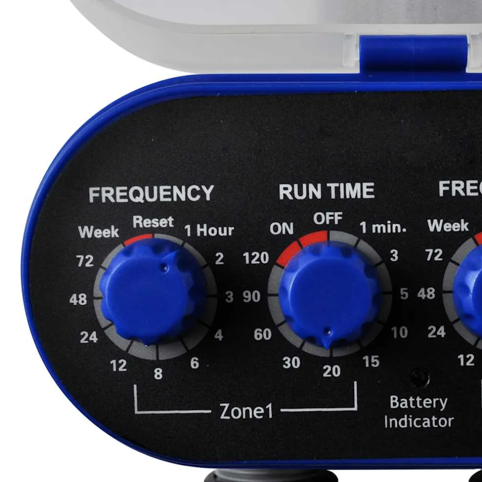 vidaXL Elektrische Irrigatie watertimer (2 uitgangen)