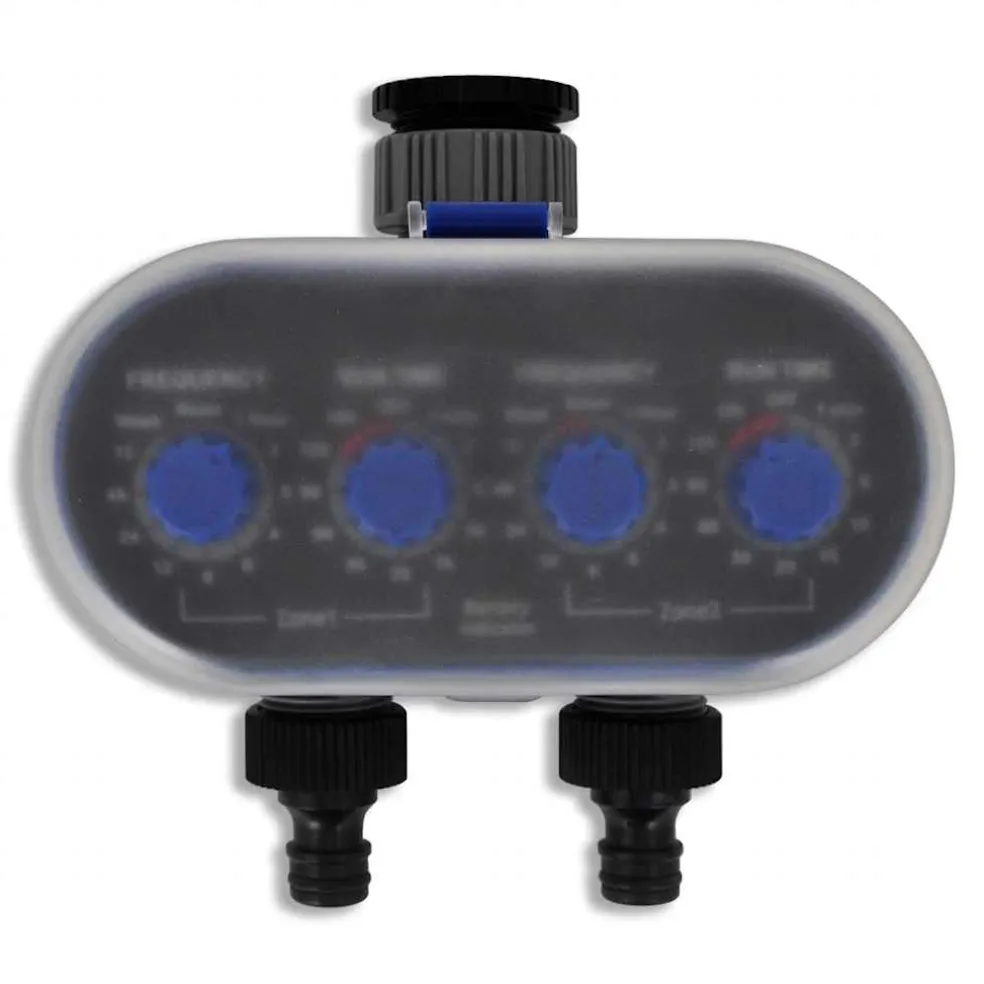 vidaXL Elektrische Irrigatie watertimer (2 uitgangen)