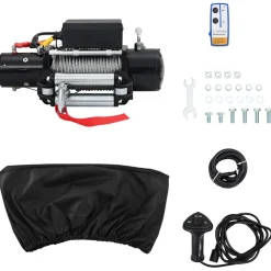 vidaXL Elektrische lier PVC Zwart
