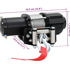 vidaXL Elektrische lier PVC Zwart
