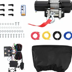 vidaXL Elektrische lier PVC Zwart