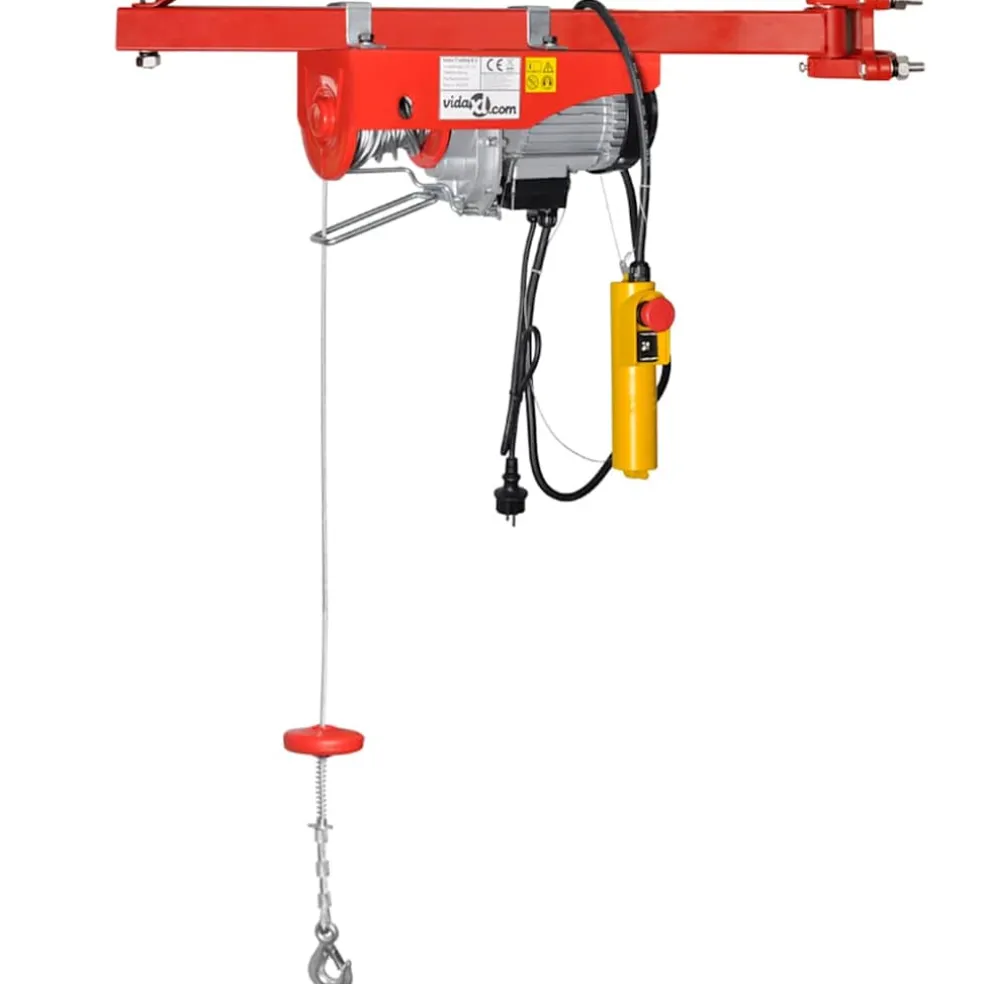 vidaXL Elektrische lier 1000 W 200/400 kg