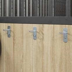 vidaXL Emmerhaken 3 st wandmontage gegalvaniseerd staal zilverkleurig