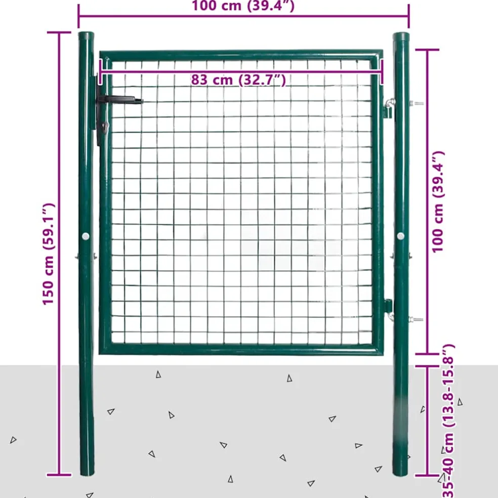 vidaXL Enkele deur 100x100 cm gepoedercoat staal