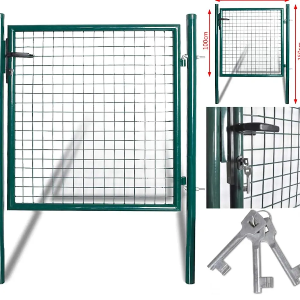 vidaXL Enkele deur 100x100 cm gepoedercoat staal