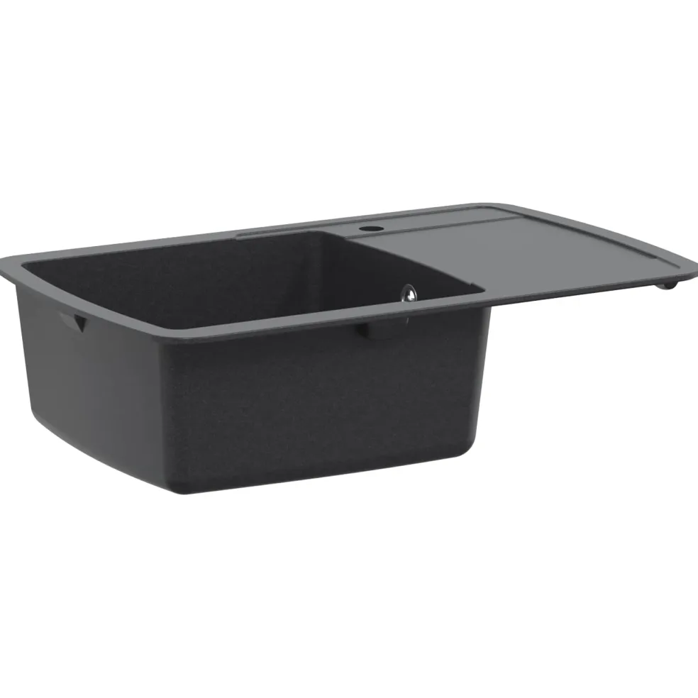 vidaXL Enkele keukenspoelbak Graniet 78 x 50 x 31 cm Grafiet