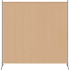 vidaXL Enkele Paneel Kamerverdeler Beige 175 x 180 cm Stof
