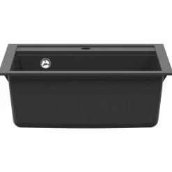 vidaXL Enkele spoelbak Graniet 60 x 51 x 30.5 cm Grafiet