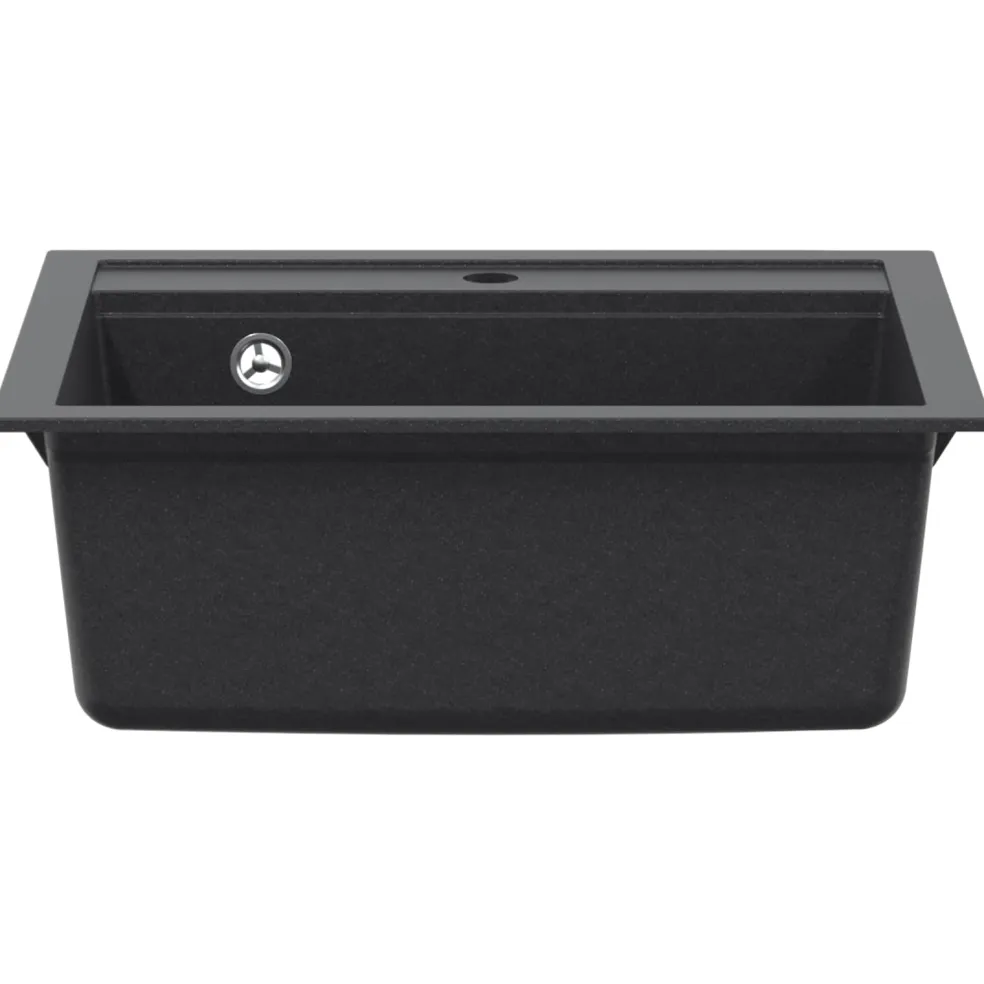 vidaXL Enkele spoelbak Graniet 60 x 51 x 30.5 cm Grafiet