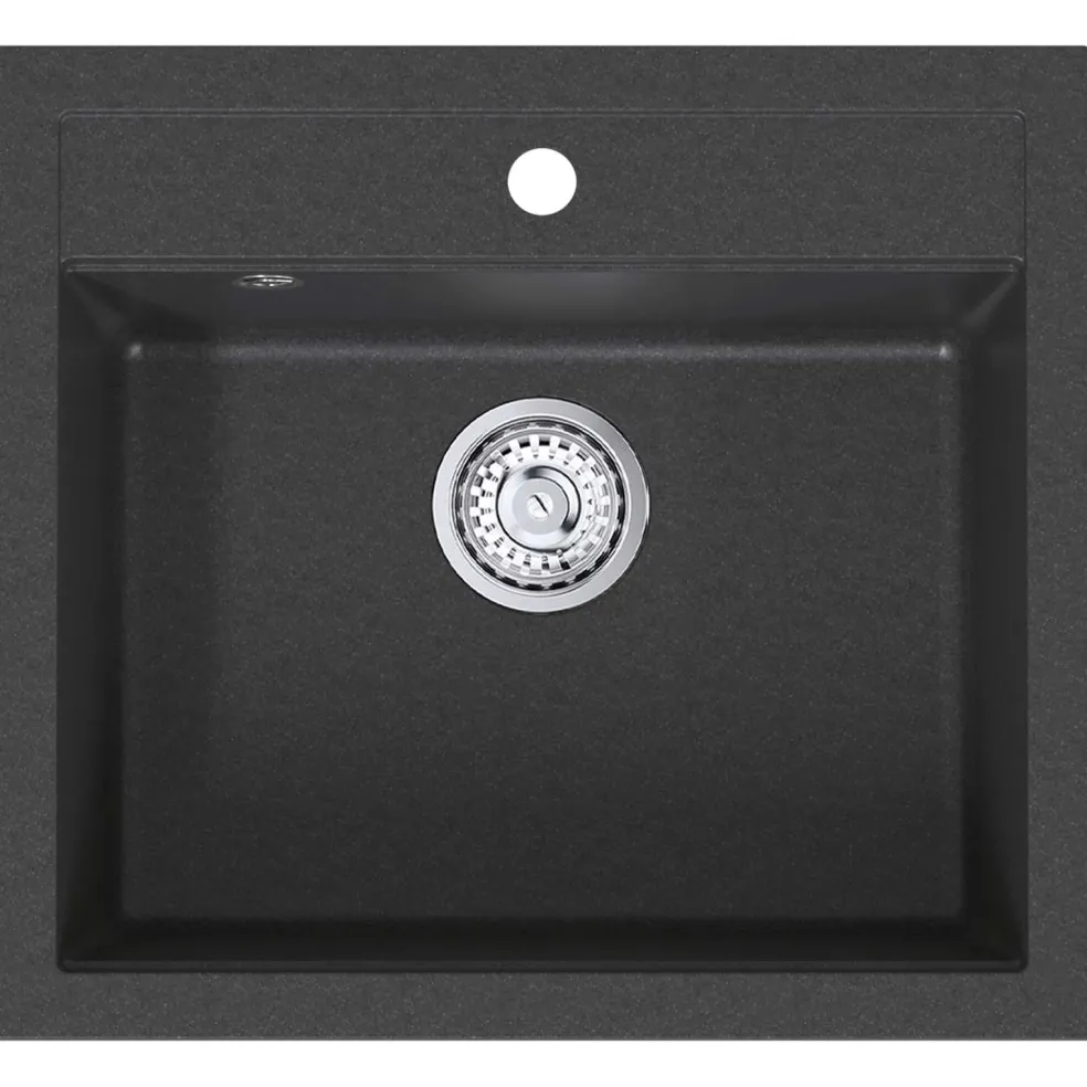 vidaXL Enkele spoelbak Graniet 60 x 51 x 30.5 cm Grafiet