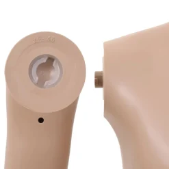 vidaXL Etalagepop kind met glazen voet 140 cm beige