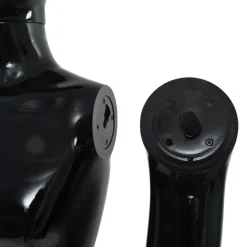 vidaXL Etalagepop mannelijk met glazen voet 175 cm glanzend wit