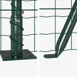 vidaXL Euro-hek met betonnen voetstuk 10 x 0,6 m PVC-Coated Staal Mesh