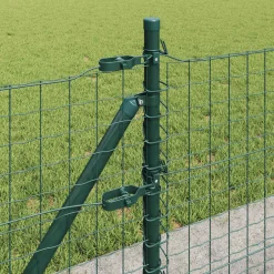 vidaXL Euro-hek met betonnen voetstuk 10 x 0,6 m PVC-Coated Staal Mesh
