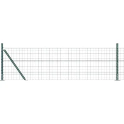 vidaXL Euro-hek met betonnen voetstuk 10 x 0,6 m PVC-Coated Staal Mesh