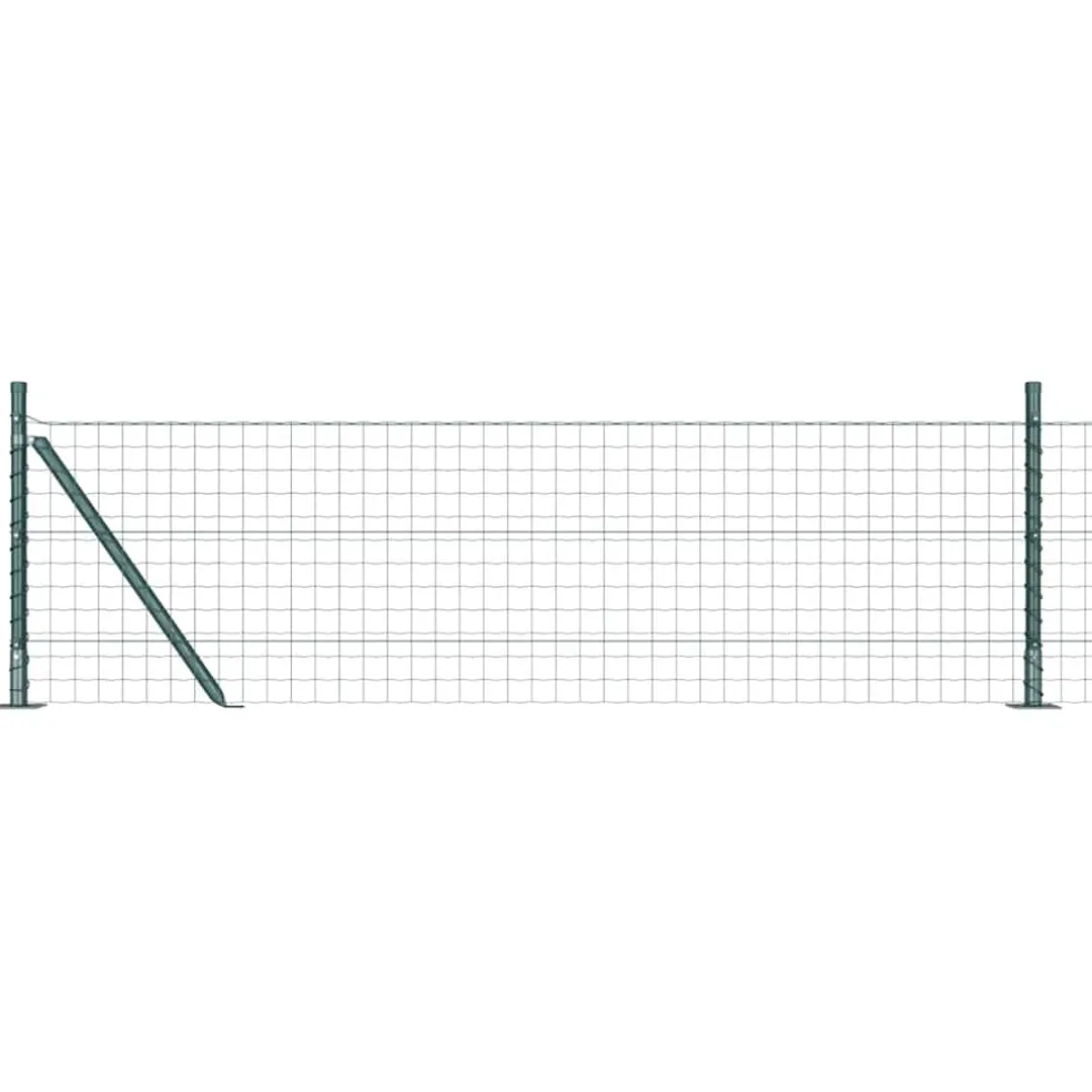 vidaXL Euro-hek met betonnen voetstuk 10 x 0,6 m PVC-Coated Staal Mesh