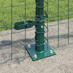vidaXL Euro-hek met betonnen voetstuk 10 x 0,6 m PVC-Coated Staal Mesh
