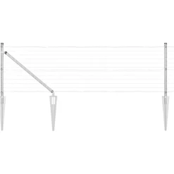 vidaXL Euro-hek met grondpennen 10 x 0,4 m Gegalvaniseerd staal Mesh