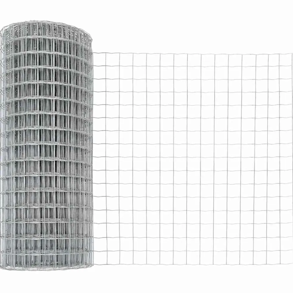 vidaXL Euro-hek met grondpennen 10 x 0,4 m Gegalvaniseerd staal Mesh