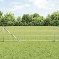 vidaXL Euro-hek met grondpennen 10 x 0,4 m Gegalvaniseerd staal Mesh