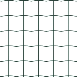 vidaXL Euro-hek met grondpennen 10 x 0,6 m PVC-Coated Staal Groen Mesh