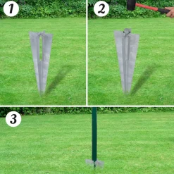 vidaXL Euro hek 10x1,2 m staal groen