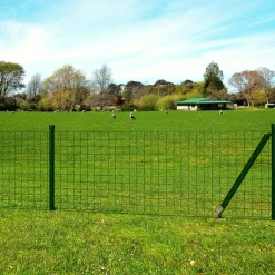 vidaXL Euro hek 10x1,2 m staal groen