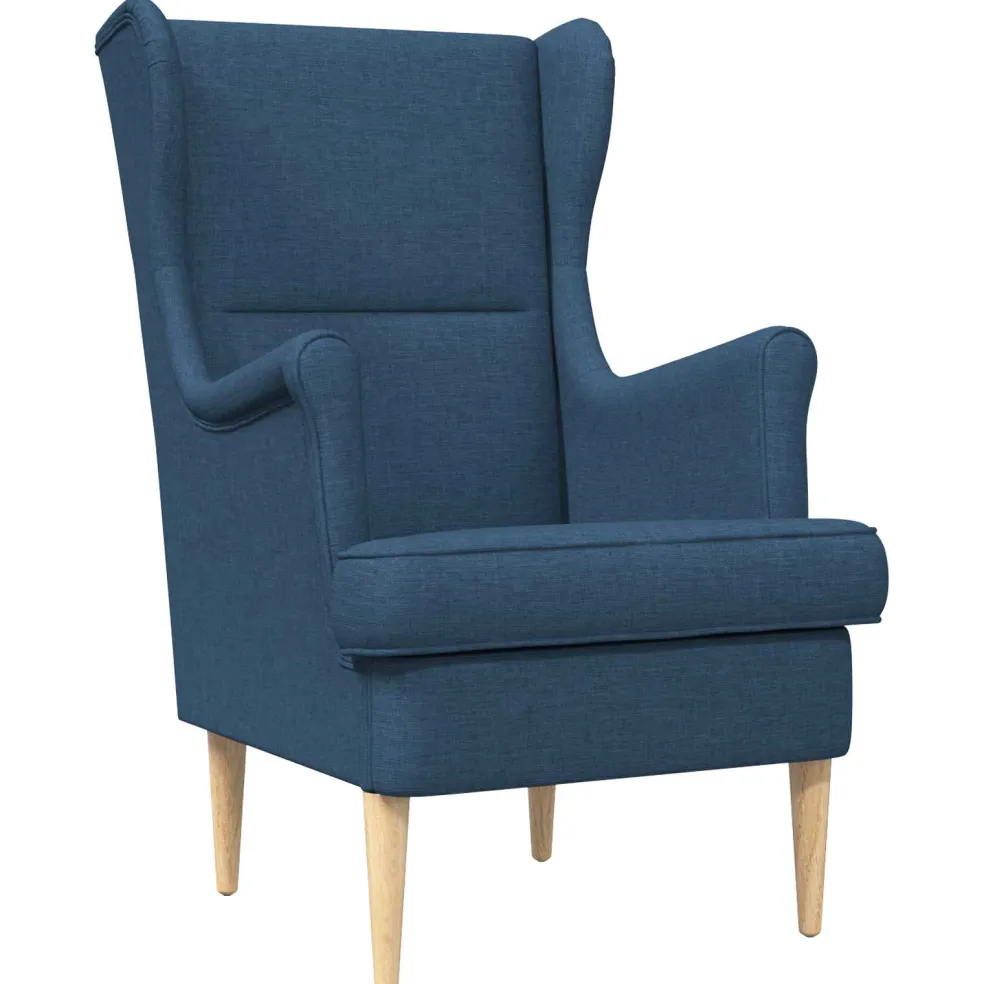 vidaXL Fauteuil Blauw Stof