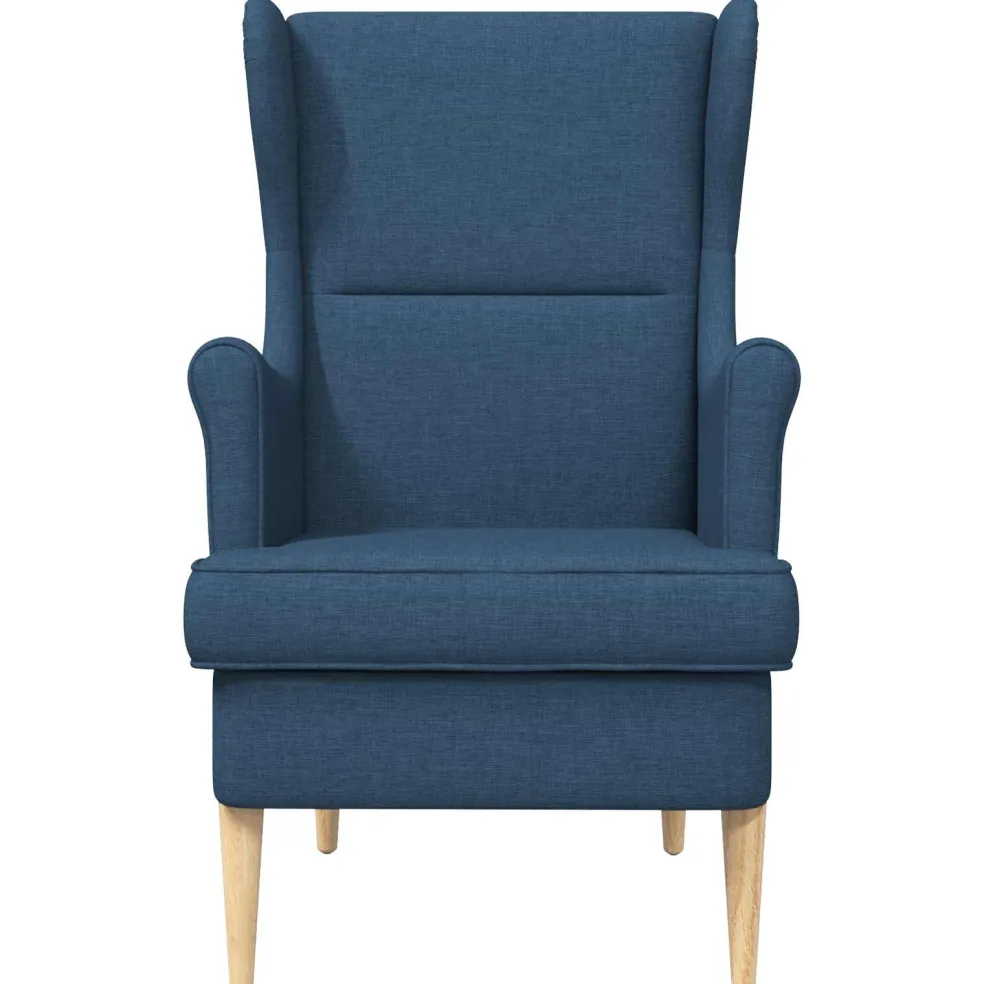 vidaXL Fauteuil Blauw Stof