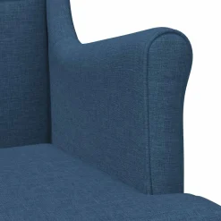 vidaXL Fauteuil Blauw Stof