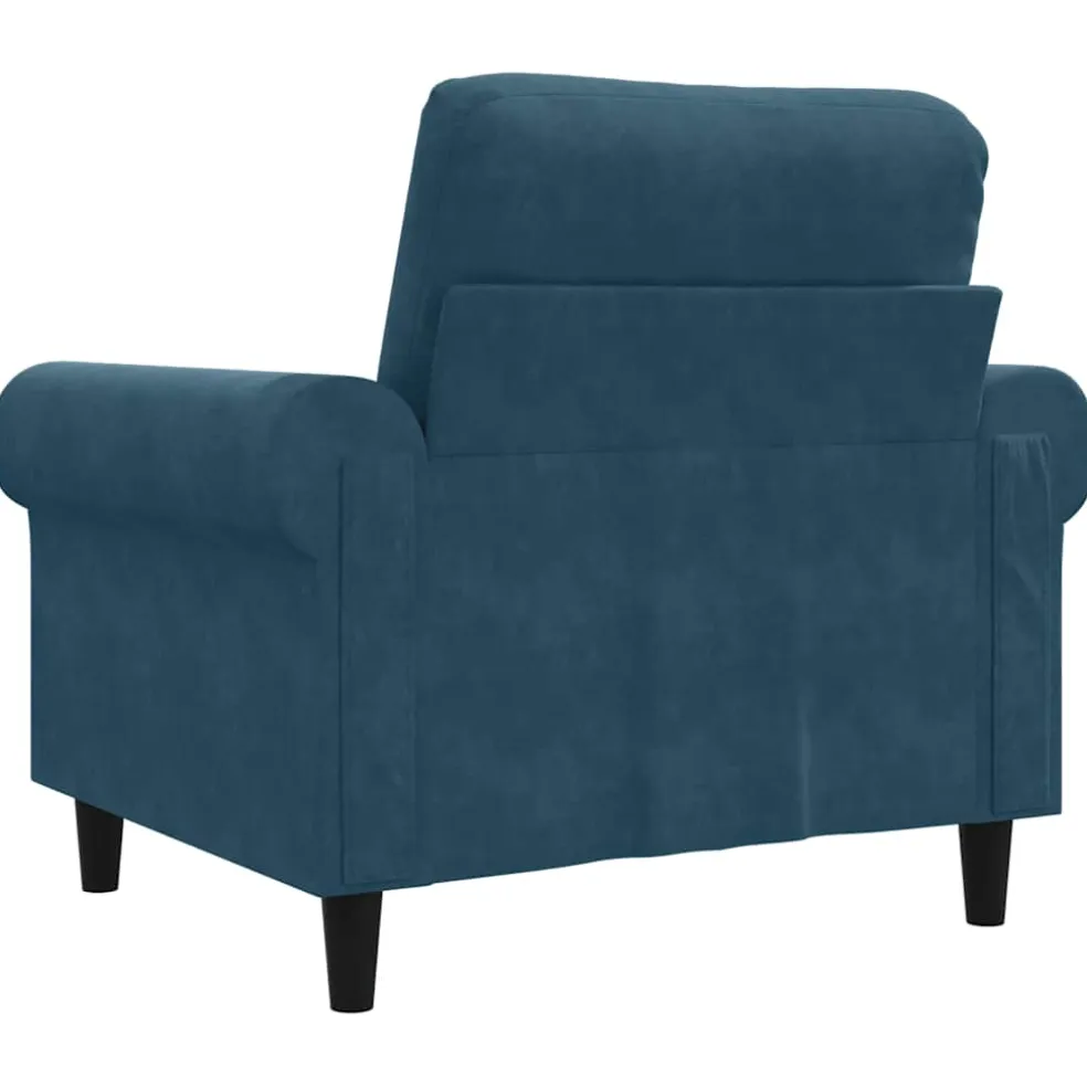 vidaXL Fauteuil 60 cm fluweel blauw